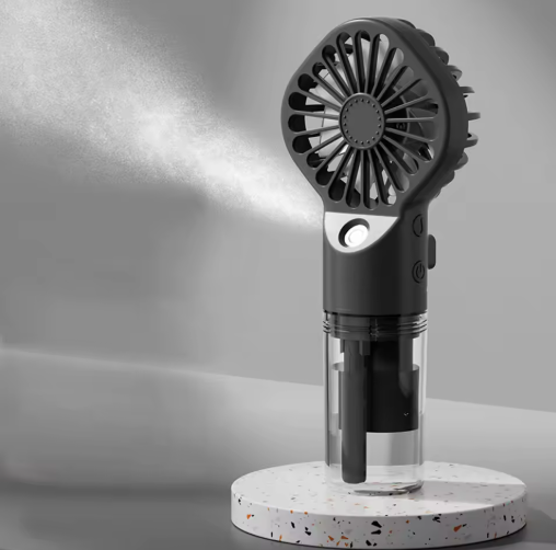 Portable Humidifier Fan Handheld Mist Fan Portable USB Mini Handheld Fan with Water Humidifier Rechargeable Mini USB Hand Fans